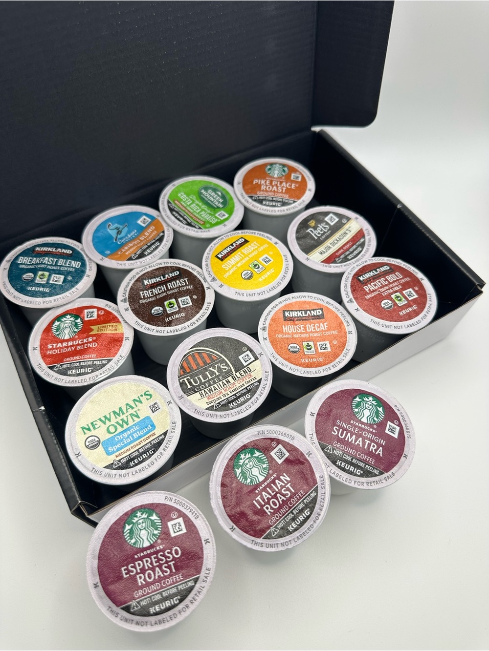 Mixed Brand Single-Serve Coffee Pod Assortment - Multi-Color Variety